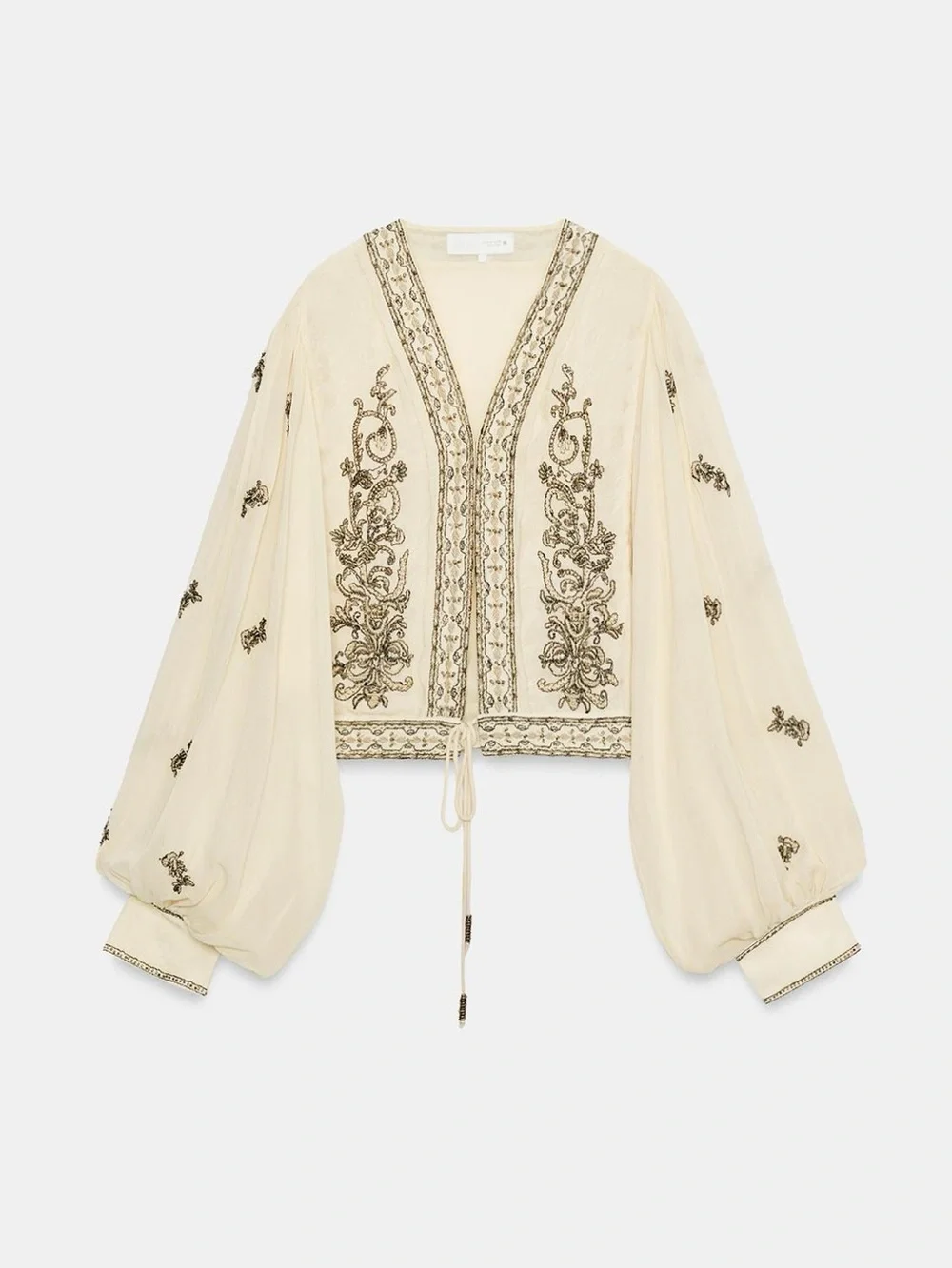 Zara BEAD EMBROIDERED BLOUSE ZW COLLECTION